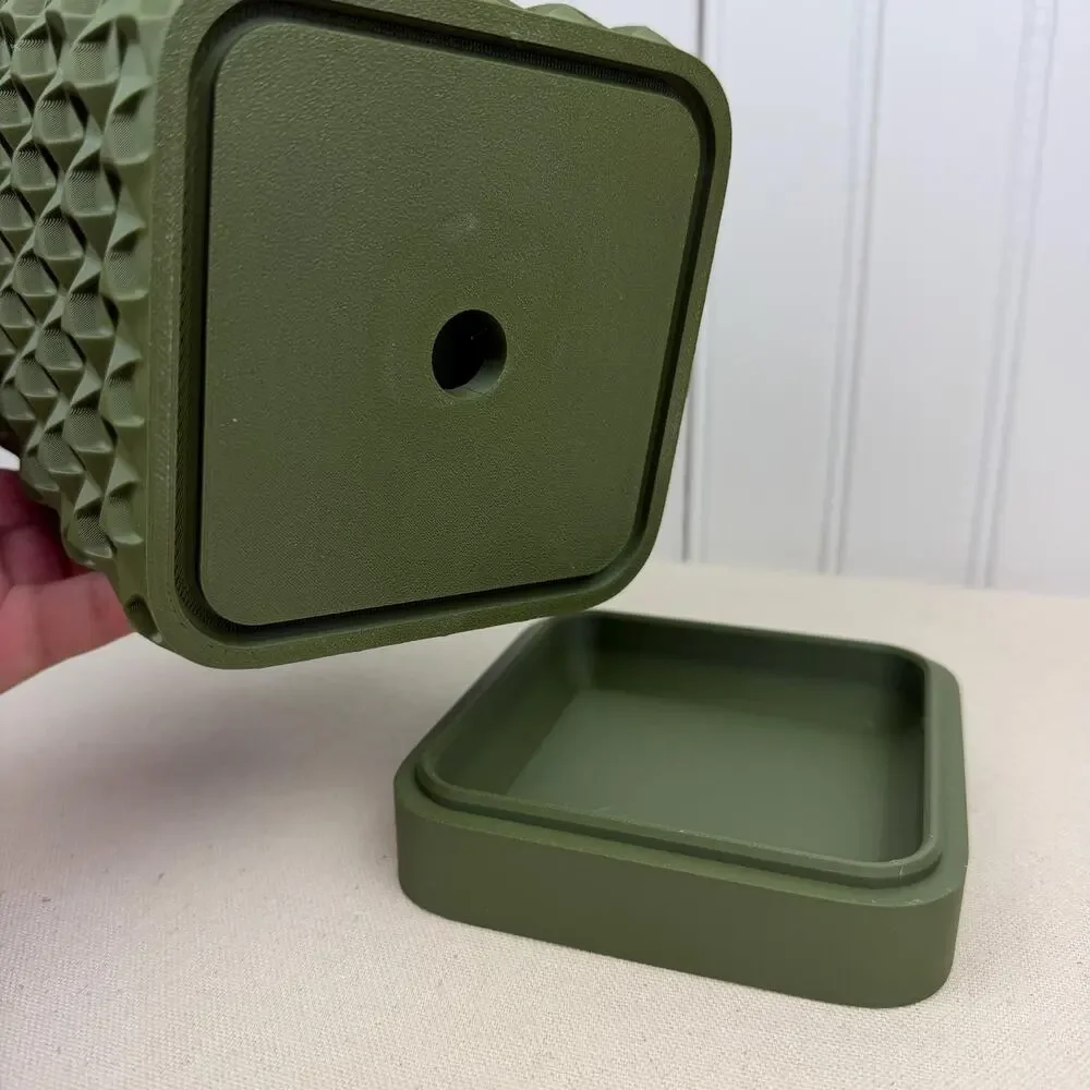Rovi Square Planter, Indoor Flower Pot, Tabletop Planter, Faceted Texture,Modern